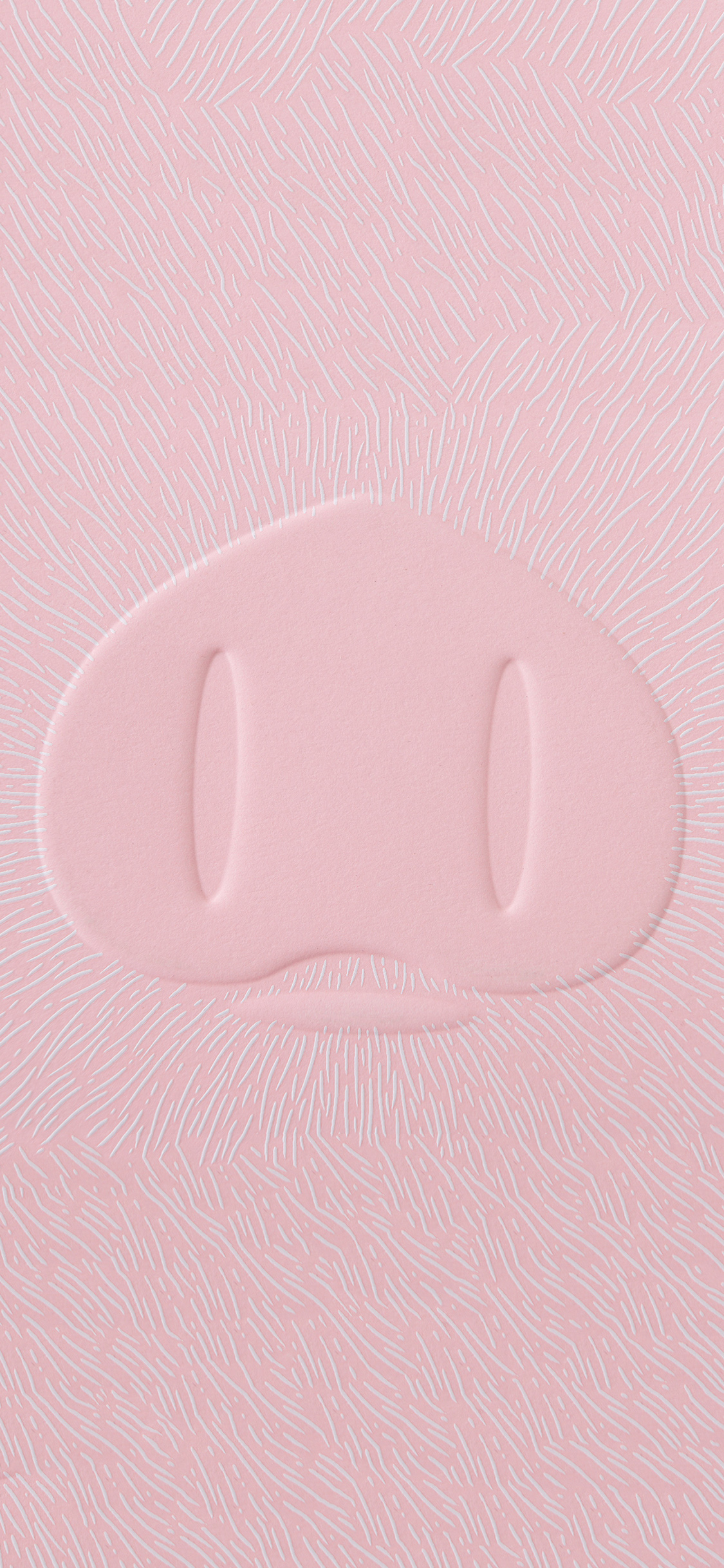 [2436×1125]粉色 背景 猪鼻子 可爱 苹果手机动漫壁纸图片