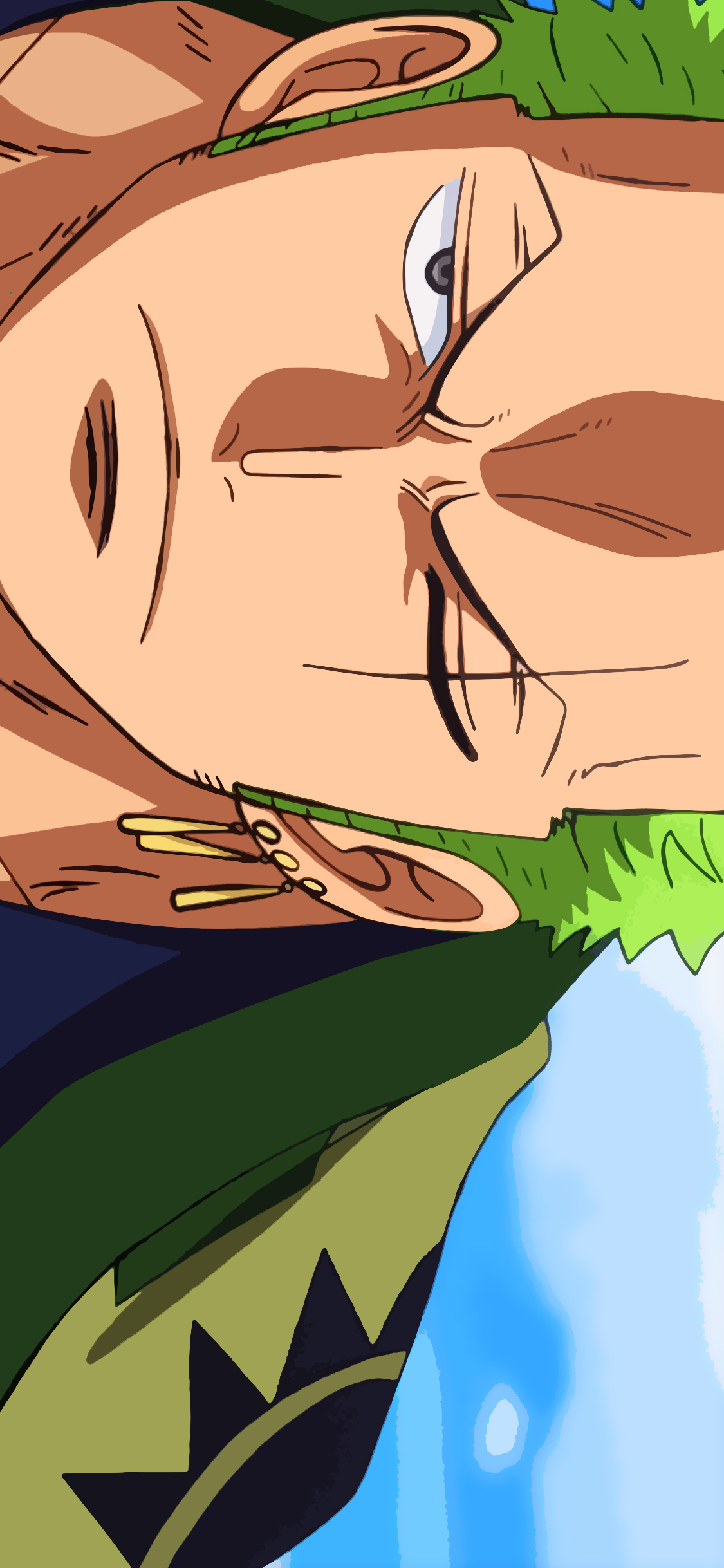 [2436×1125]索隆 海贼王 日漫 漫画 苹果手机动漫壁纸图片