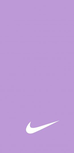 [2436x1125]纯色 紫色背景 Nike logo 苹果手机动漫壁纸图片