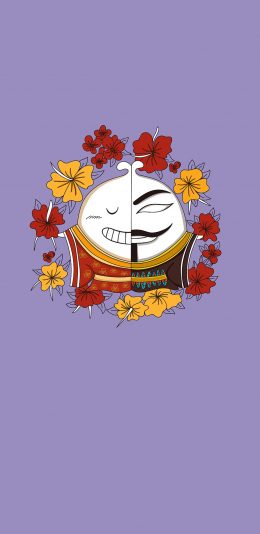 [2436x1125]纯色背景 星座 双子座 苹果手机动漫壁纸图片