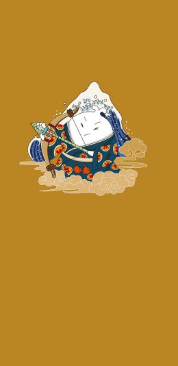 [2436x1125]纯色背景 星座 射手座 苹果手机动漫壁纸图片