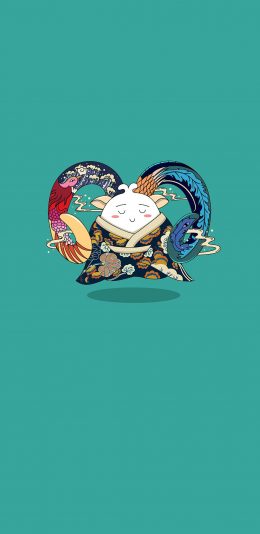 [2436x1125]纯色背景 星座 白羊座 苹果手机动漫壁纸图片