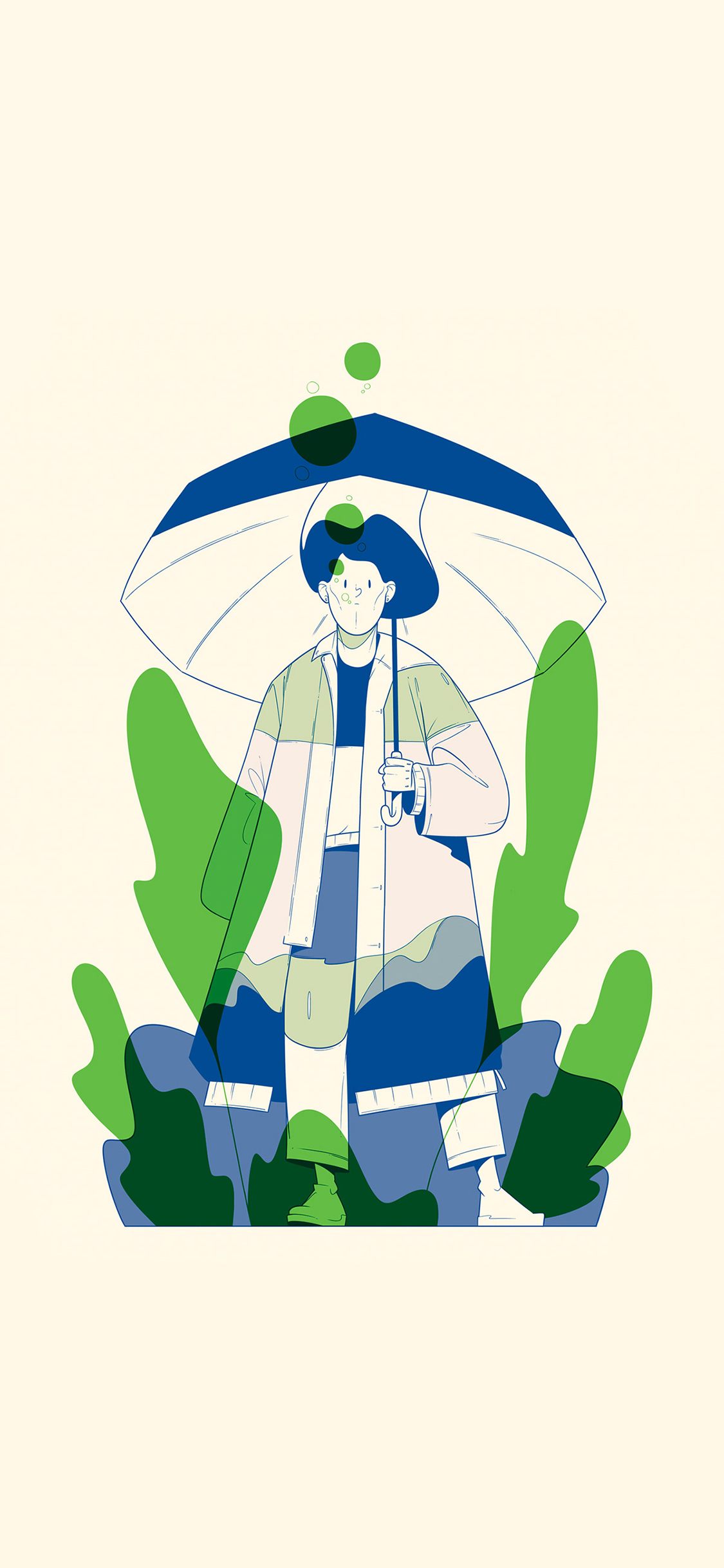 [2436×1125]纯色背景 男孩 插图 简笔 苹果手机动漫壁纸图片