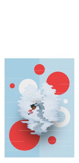 [2436x1125]结构 封面 天鹅 切割 设计 苹果手机动漫壁纸图片