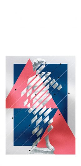 [2436x1125]结构 封面 石膏像 切割 设计 苹果手机动漫壁纸图片