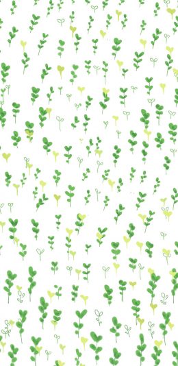 [2436x1125]绘画 平铺 绿草 草地 苹果手机动漫壁纸图片