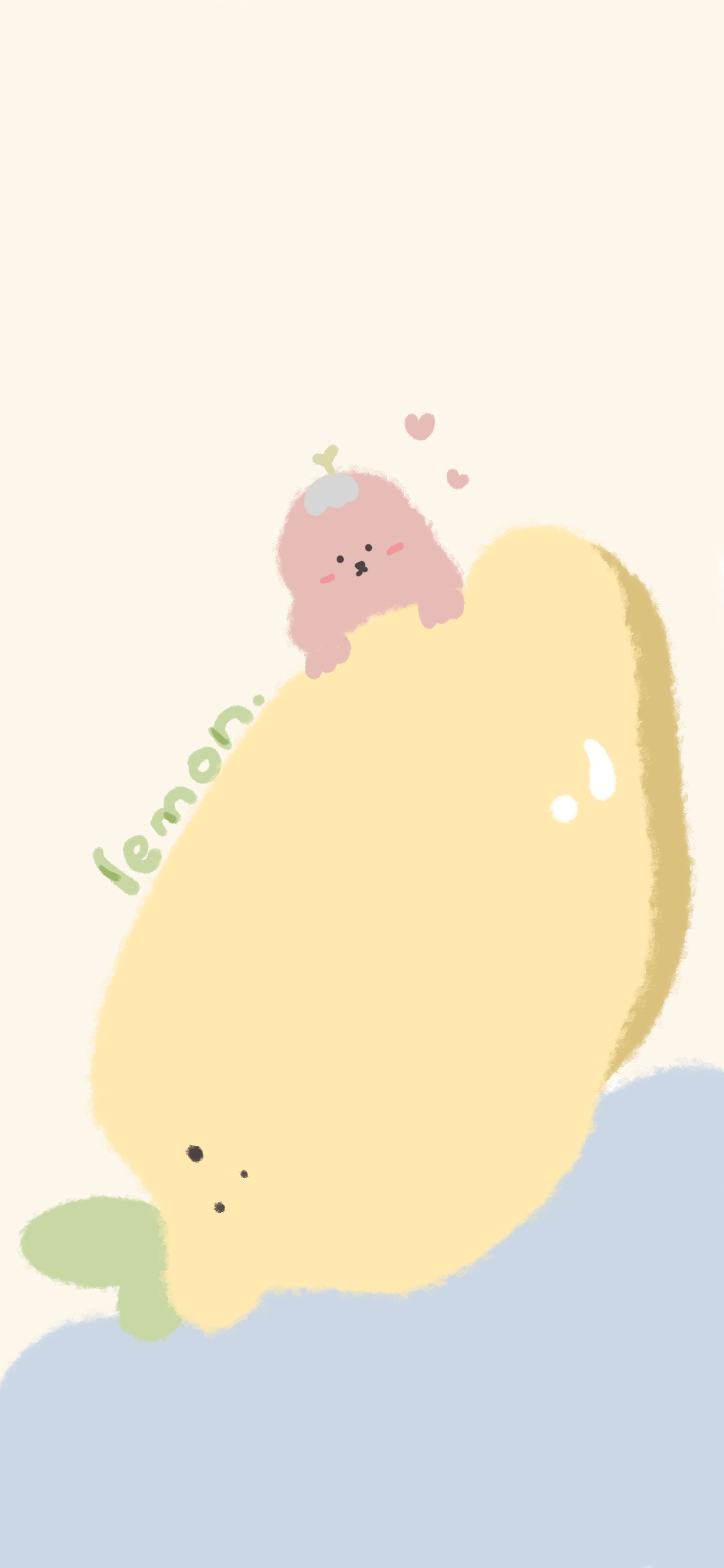 [2436×1125]绘画 插画 柠檬 抽象 可爱 苹果手机动漫壁纸图片