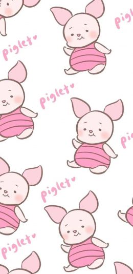 [2436x1125]维尼熊 小猪皮杰 piglet 苹果手机动漫壁纸图片