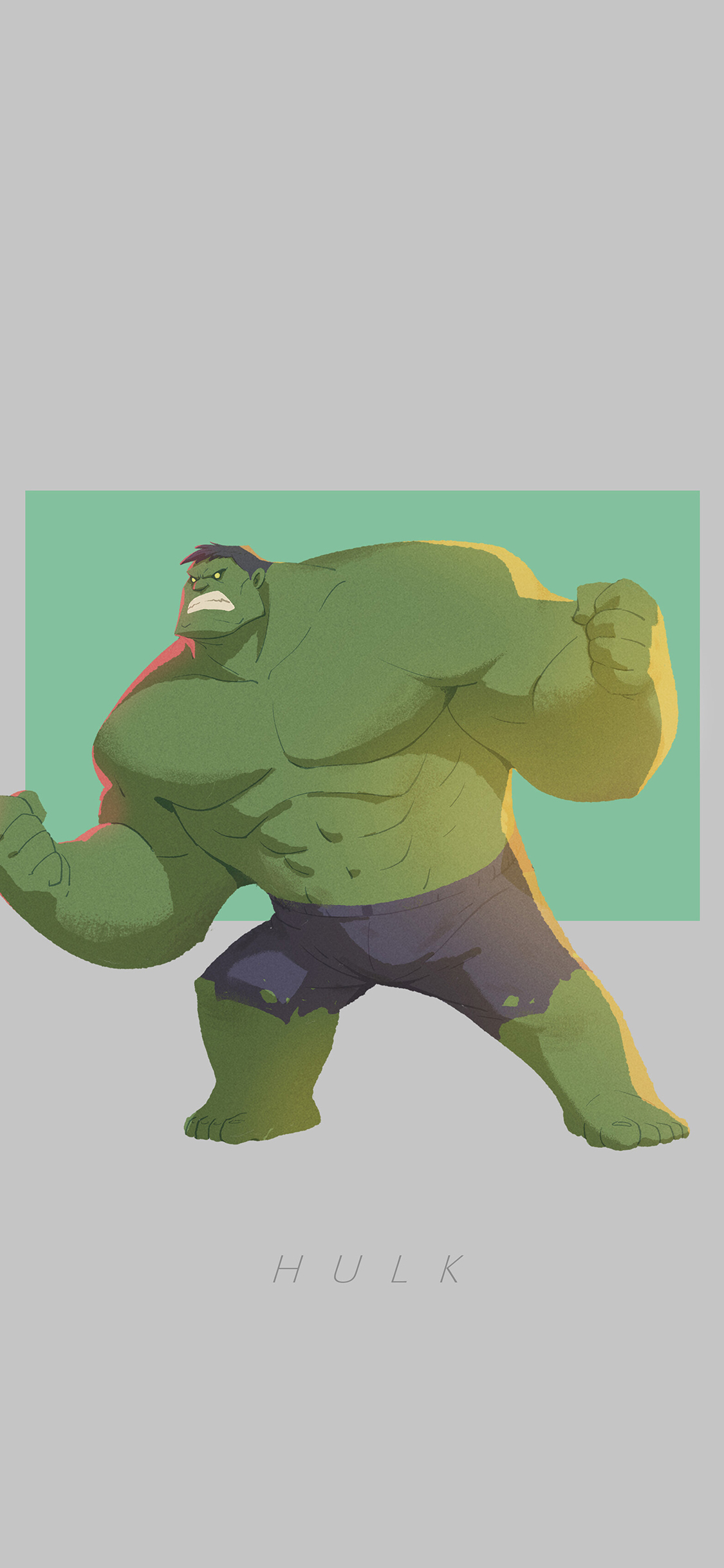 [2436×1125]绿巨人 复仇者联盟 超级英雄 漫威 苹果手机动漫壁纸图片