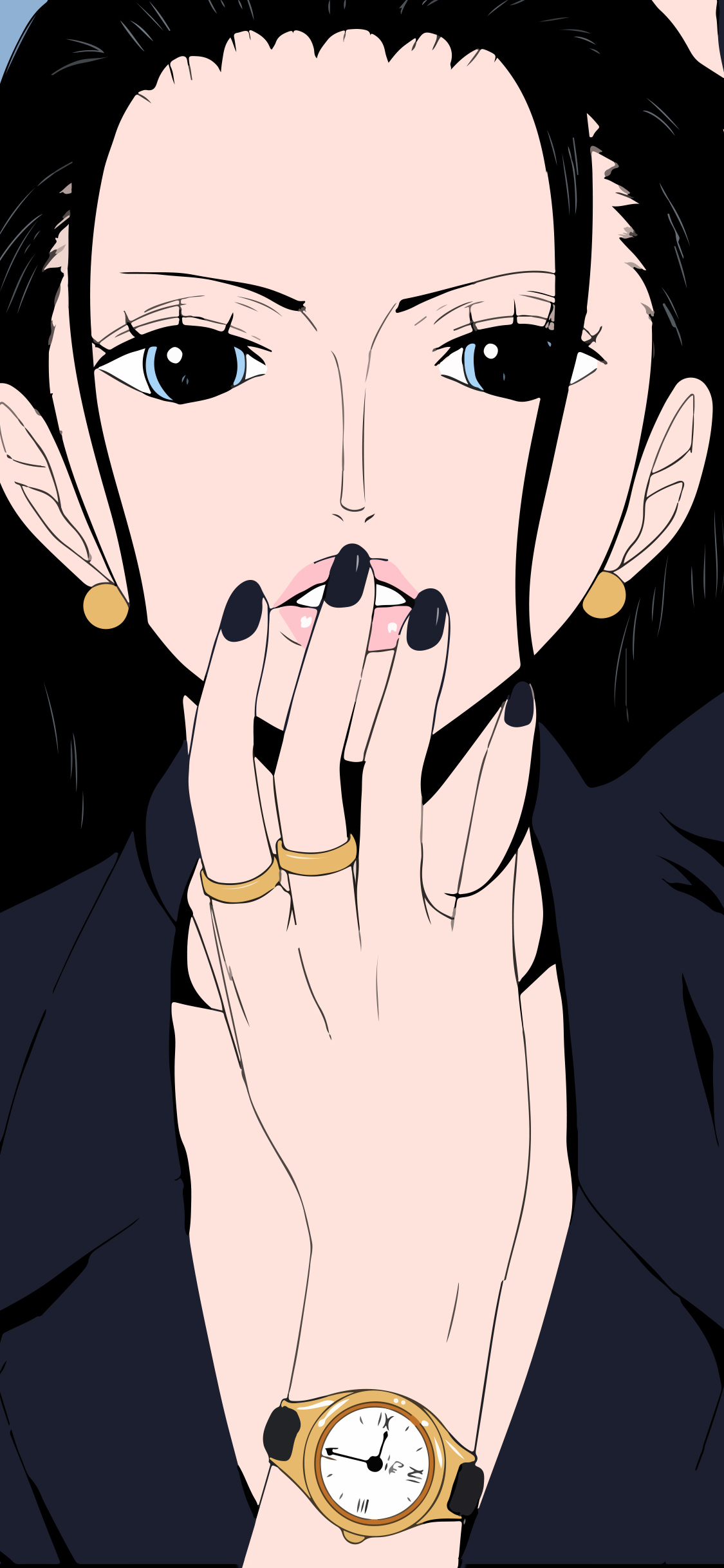 [2436×1125]罗宾 海贼王 漫画 角色 苹果手机动漫壁纸图片