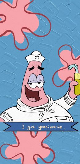 [2436x1125]美国 动画 海绵宝宝 派大星 （取自微博：时间偏好） 苹果手机动漫壁纸图片