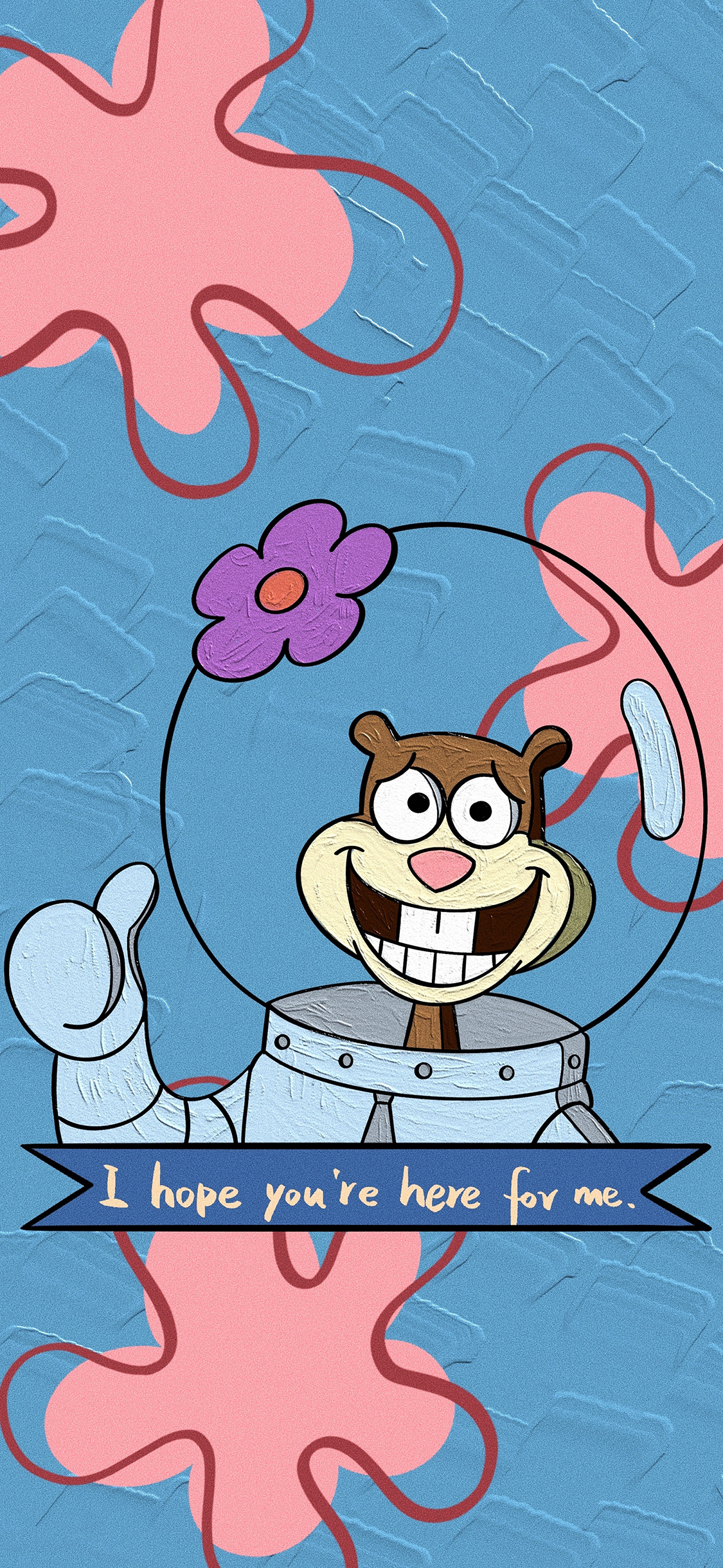 [2436×1125]美国 动画 海绵宝宝 珊迪 （取自微博：时间偏好） 苹果手机动漫壁纸图片