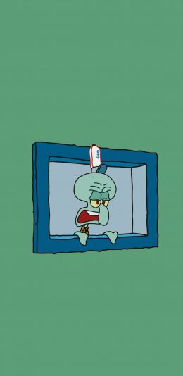 [2436x1125]美国 动画 海绵宝宝 章鱼哥 苹果手机动漫壁纸图片