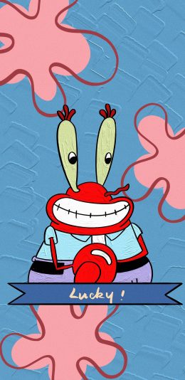 [2436x1125]美国 动画 海绵宝宝 蟹老板（取自微博：时间偏好） 苹果手机动漫壁纸图片