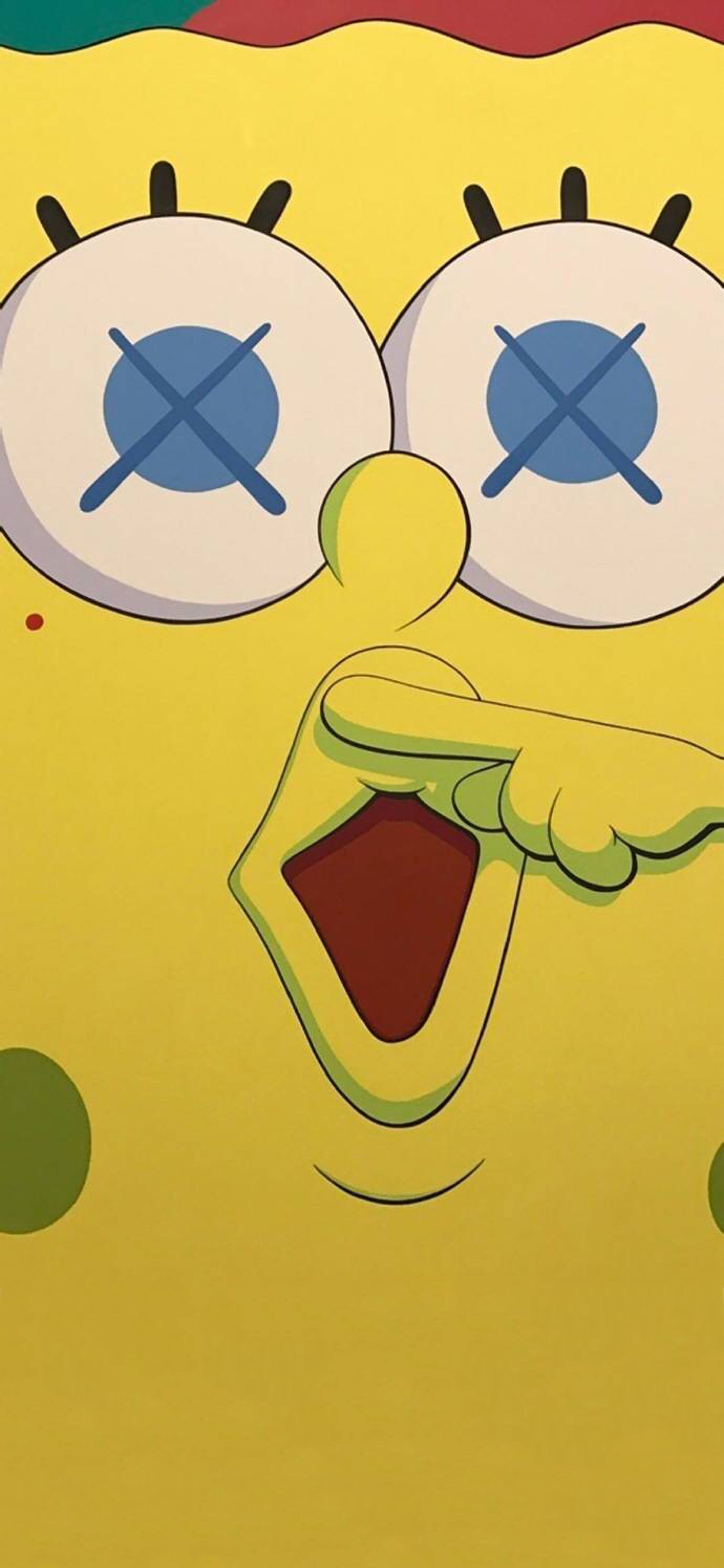 [2436×1125]美国 动画 海绵宝宝与派大星 苹果手机动漫壁纸图片