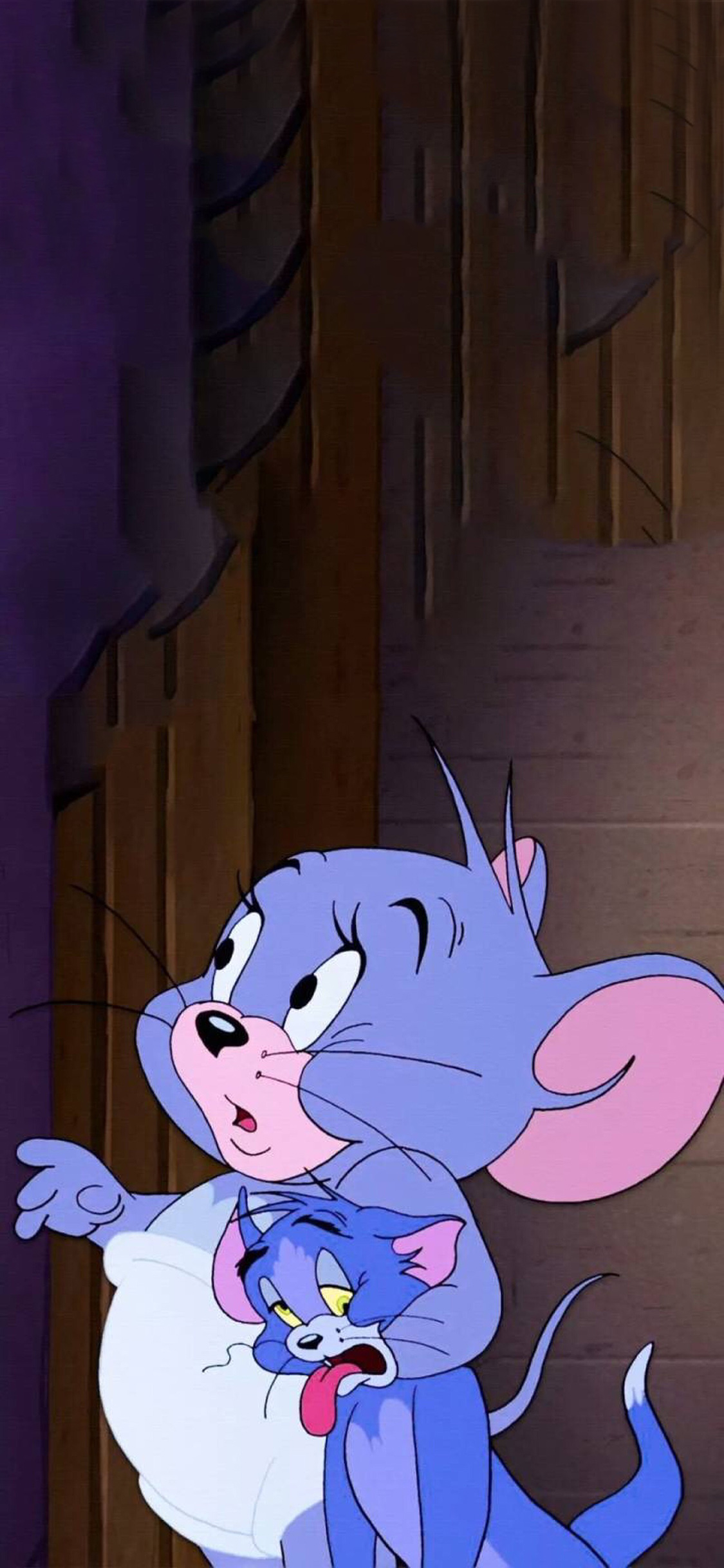 [2436×1125]美国 动画 猫和老鼠 苹果手机动漫壁纸图片