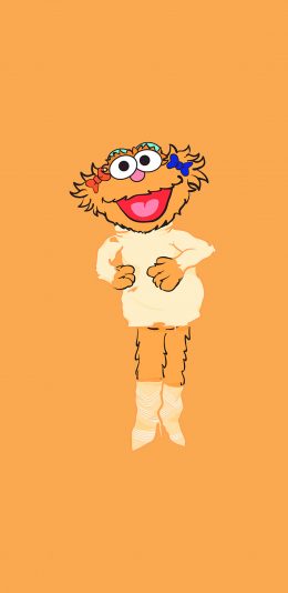 [2436x1125]美国 动画 芝麻街 Zoe 苹果手机动漫壁纸图片