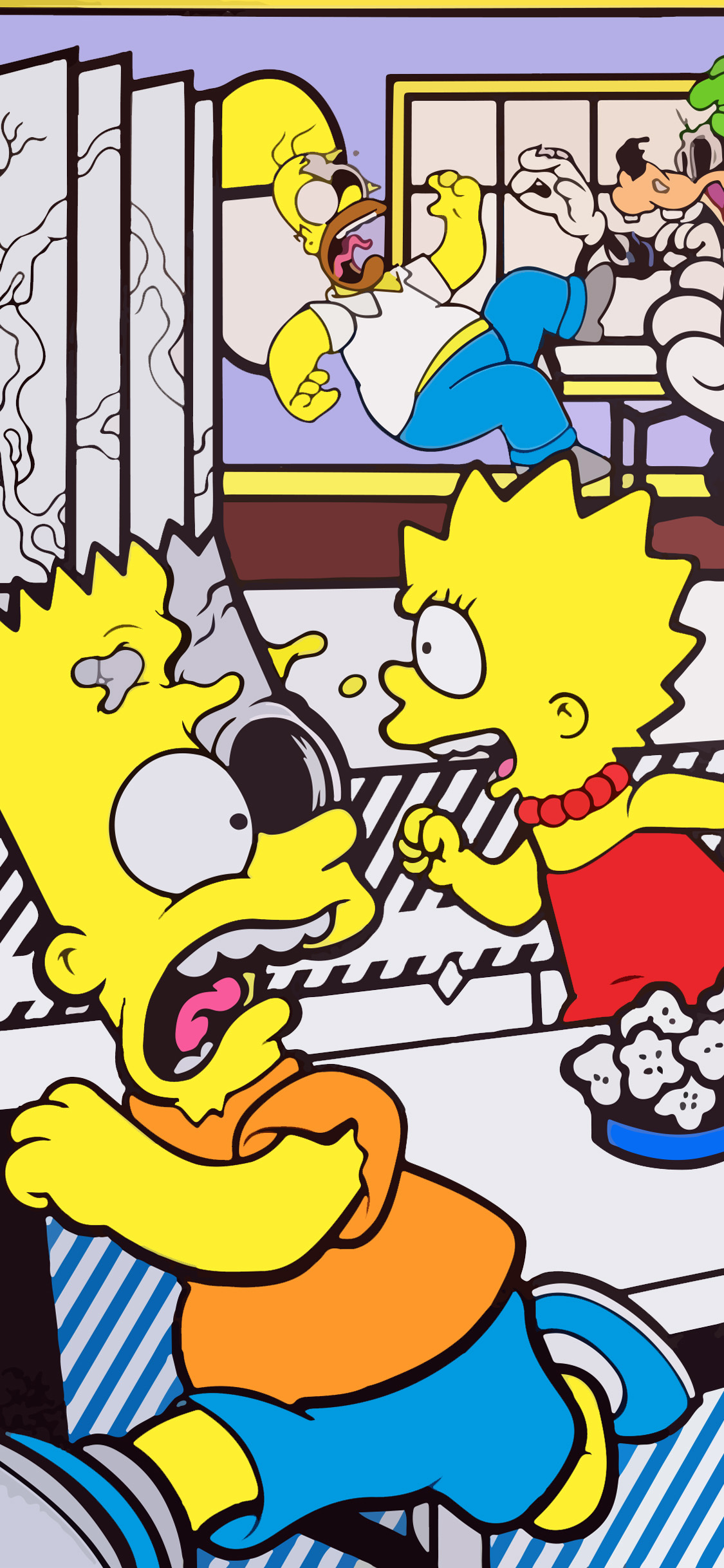 [2436×1125]美国 动画 辛普森一家 苹果手机动漫壁纸图片