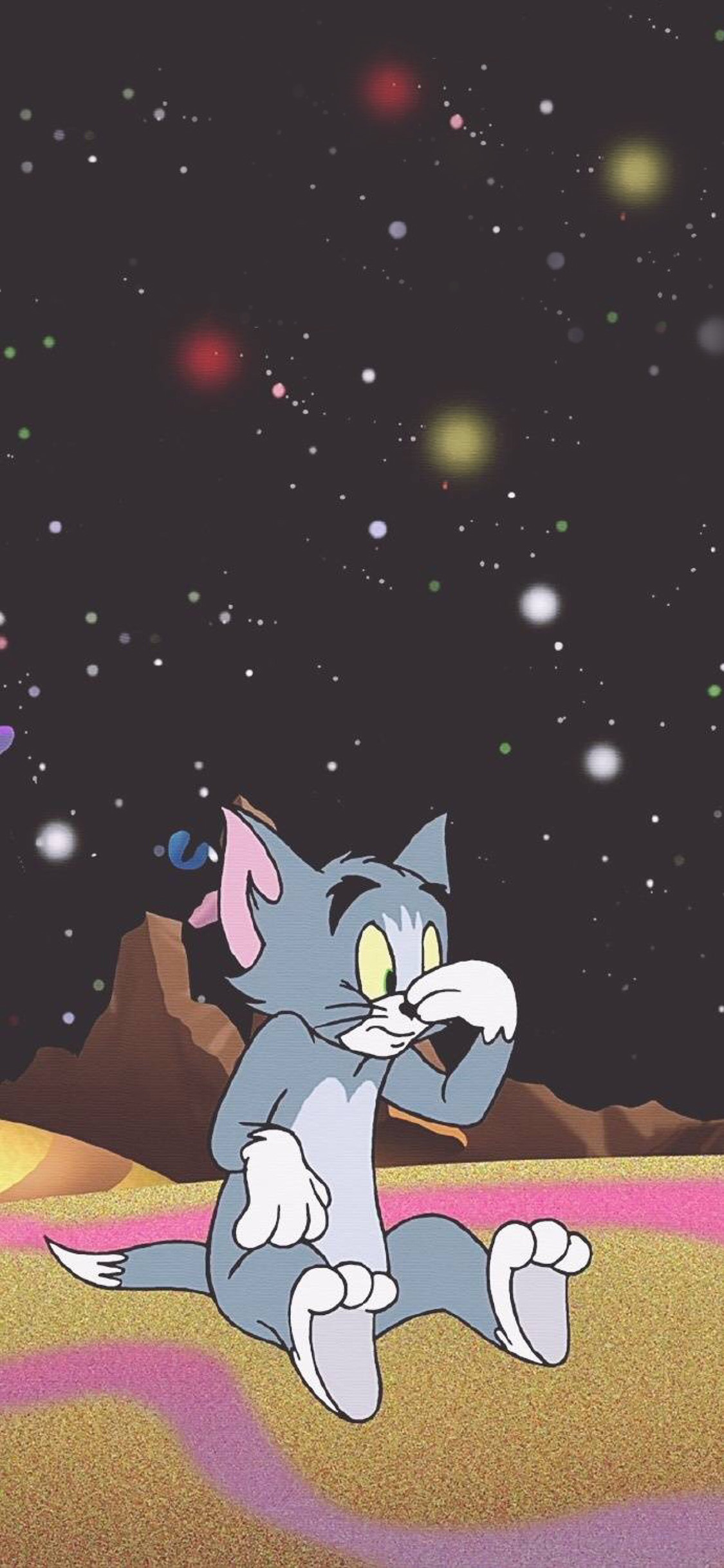 [2436×1125]美国 动画片 猫和老师 汤姆猫 苹果手机动漫壁纸图片