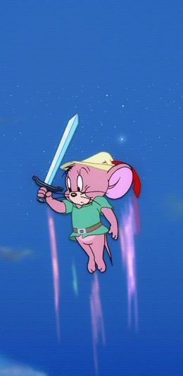 [2436x1125]美国 动画片 猫和老鼠 Jerry 苹果手机动漫壁纸图片