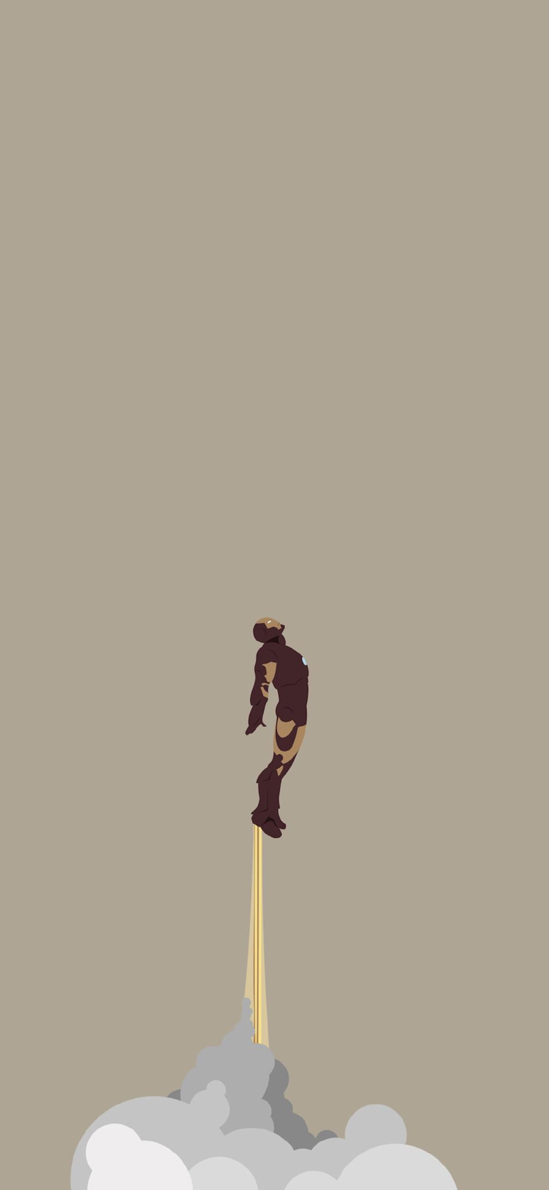 [2436×1125]美国 漫威 复仇者联盟 钢铁侠 苹果手机动漫壁纸图片