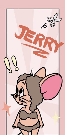 [2436x1125]美国 猫和老鼠 Jerry 杰瑞鼠 苹果手机动漫壁纸图片