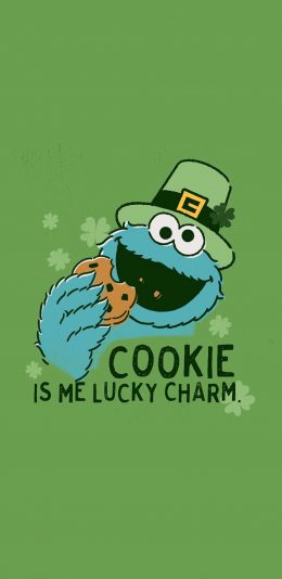 [2436x1125]美国 芝麻街 甜饼怪 cookie 苹果手机动漫壁纸图片