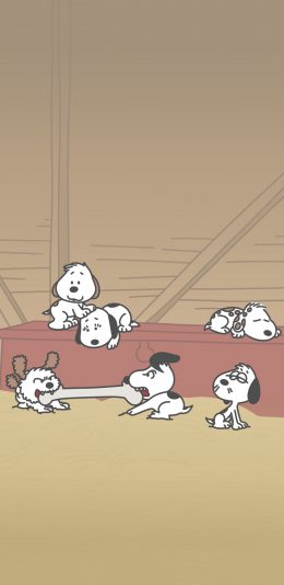 [2436x1125]美国 花生漫画 史努比 狗狗 苹果手机动漫壁纸图片