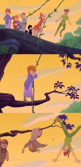 [2436x1125]美国 迪士尼 小飞侠 彼得·潘 苹果手机动漫壁纸图片