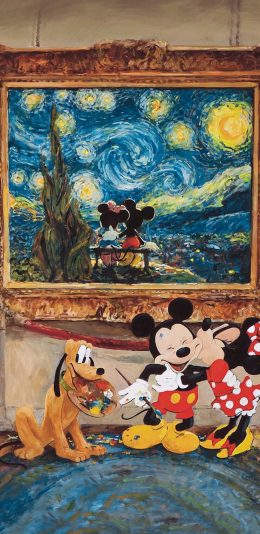 [2436x1125]美国 迪士尼动画 米奇米妮 苹果手机动漫壁纸图片