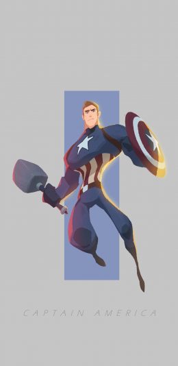 [2436x1125]美国队长 复仇者联盟 漫画 漫威 超级英雄 苹果手机动漫壁纸图片