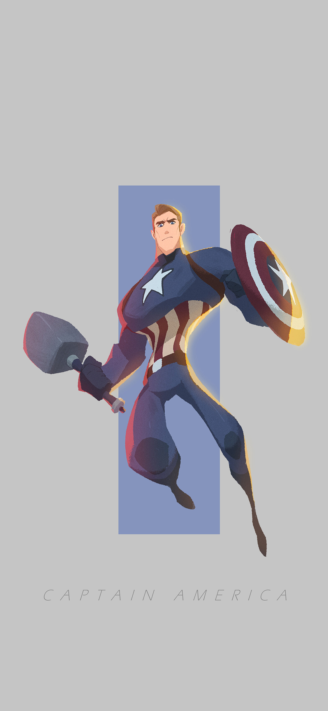 [2436×1125]美国队长 复仇者联盟 漫画 漫威 超级英雄 苹果手机动漫壁纸图片