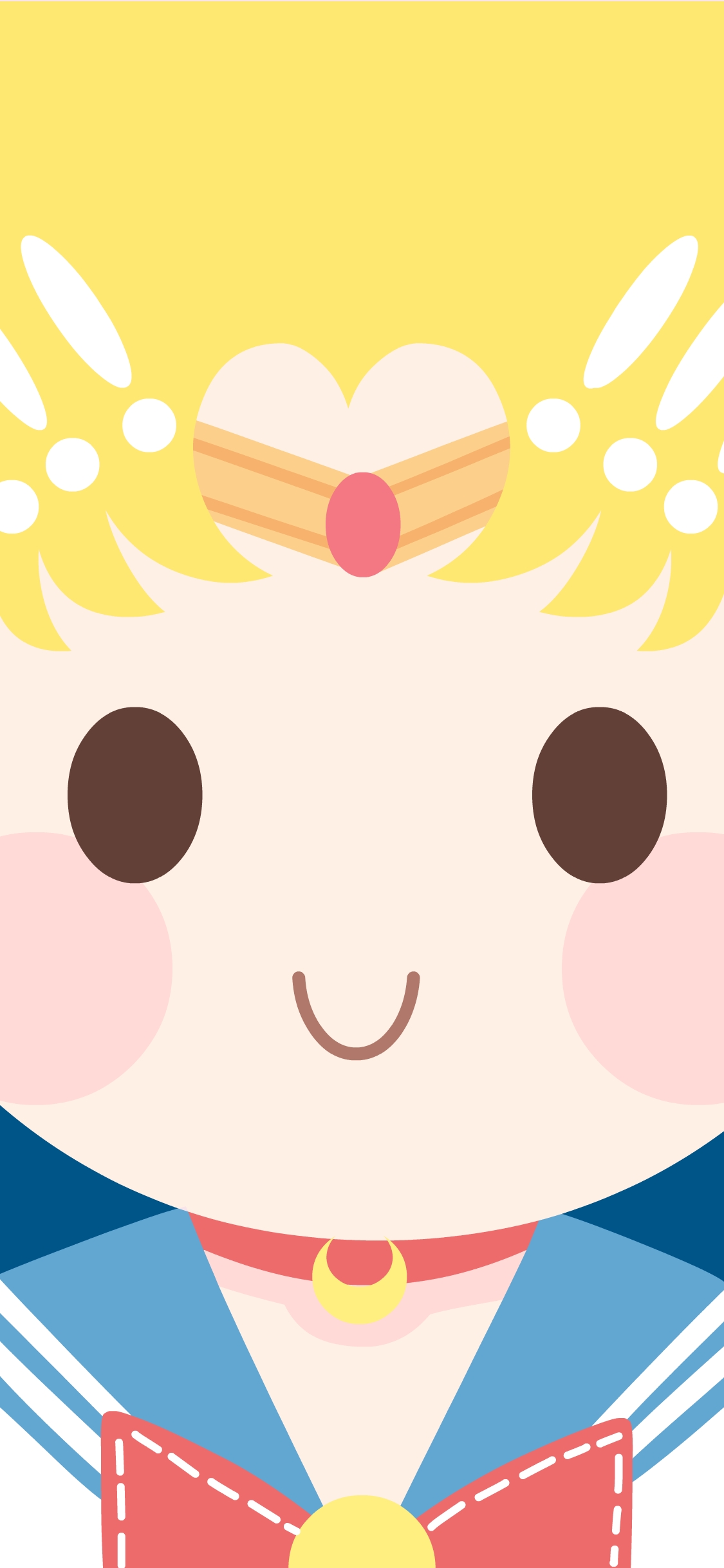 [2436×1125]美少女战士 Q版 动画 卡通 苹果手机动漫壁纸图片