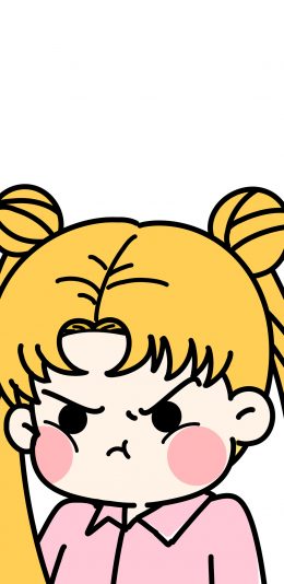 [2436x1125]美少女战士 动画 生气 月野兔 苹果手机动漫壁纸图片