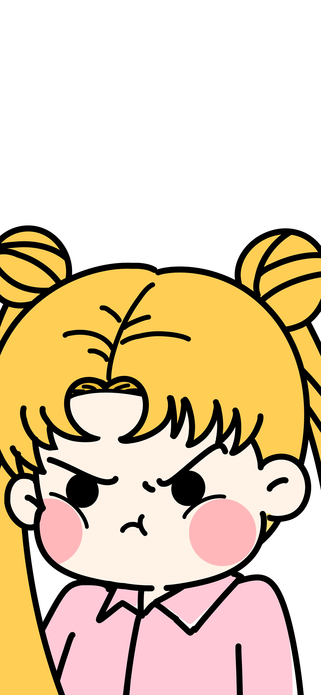 [2436×1125]美少女战士 动画 生气 月野兔 苹果手机动漫壁纸图片