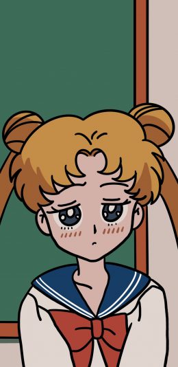 [2436x1125]美少女战士 委屈 动画 月野兔 苹果手机动漫壁纸图片