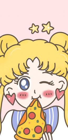 [2436x1125]美少女战士 披萨 动画 五角星 苹果手机动漫壁纸图片