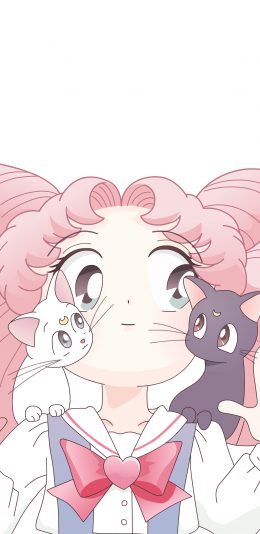 [2436x1125]美少女战士 月野兔 卡通 漫画 粉色 苹果手机动漫壁纸图片