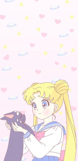 [2436x1125]美少女战士 月野兔 水冰月 粉色 漫画 苹果手机动漫壁纸图片