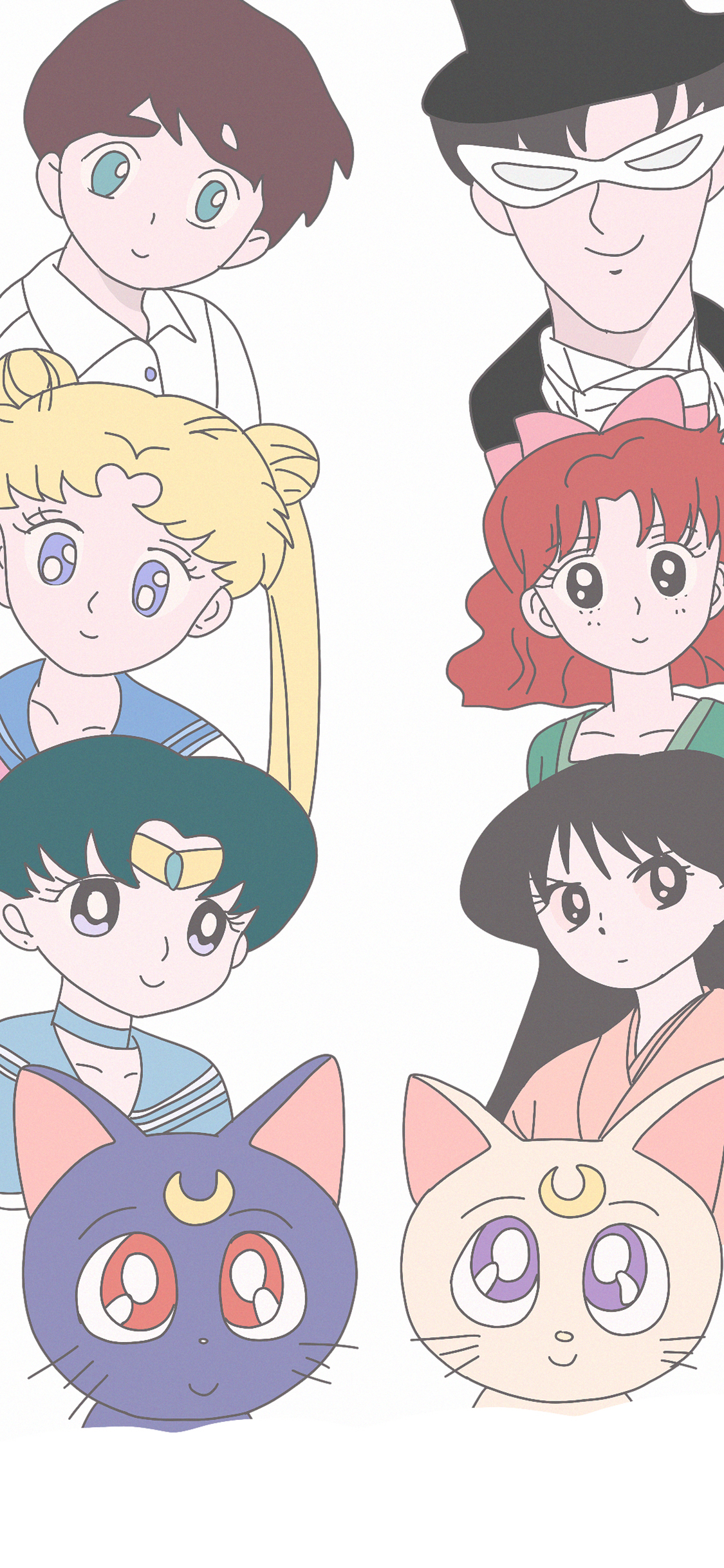 [2436×1125]美少女战士 水冰月 日漫（取自微博：寄喜饼给你喔） 苹果手机动漫壁纸图片