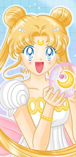 [2436x1125]美少女战士 水冰月 月亮 苹果手机动漫壁纸图片