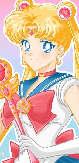 [2436x1125]美少女战士 水冰月 权杖 魔法棒 苹果手机动漫壁纸图片