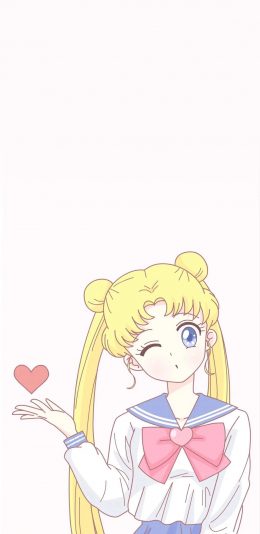 [2436x1125]美少女战士 水冰月 爱心 动画 日本 苹果手机动漫壁纸图片