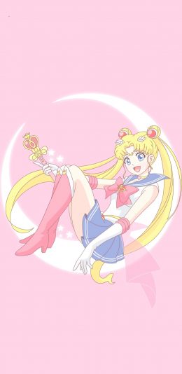 [2436x1125]美少女战士 漫画 动画 日本 粉色 月亮 苹果手机动漫壁纸图片