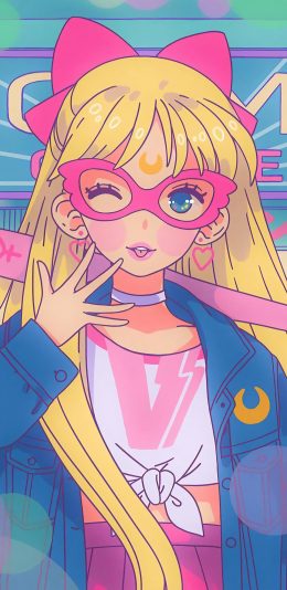 [2436x1125]美少女战士 爱心 月野兔 水冰月 漫画 苹果手机动漫壁纸图片