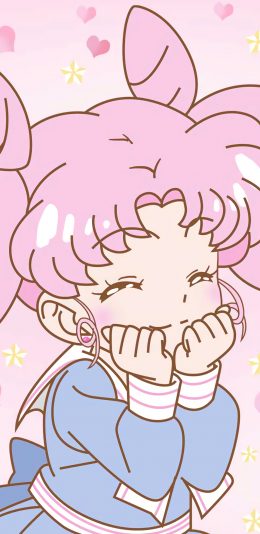 [2436x1125]美少女战士 粉色 小小兔 动画 苹果手机动漫壁纸图片