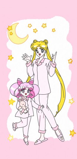 [2436x1125]美少女战士 粉色 小小兔 月野兔 动画 苹果手机动漫壁纸图片