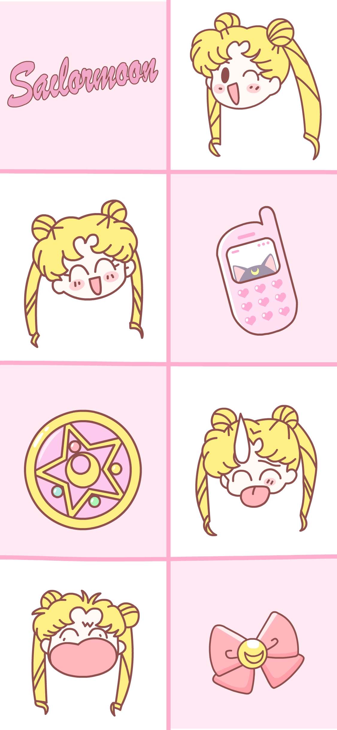 [2436×1125]美少女战士 粉色 手机 蝴蝶结 动画 苹果手机动漫壁纸图片