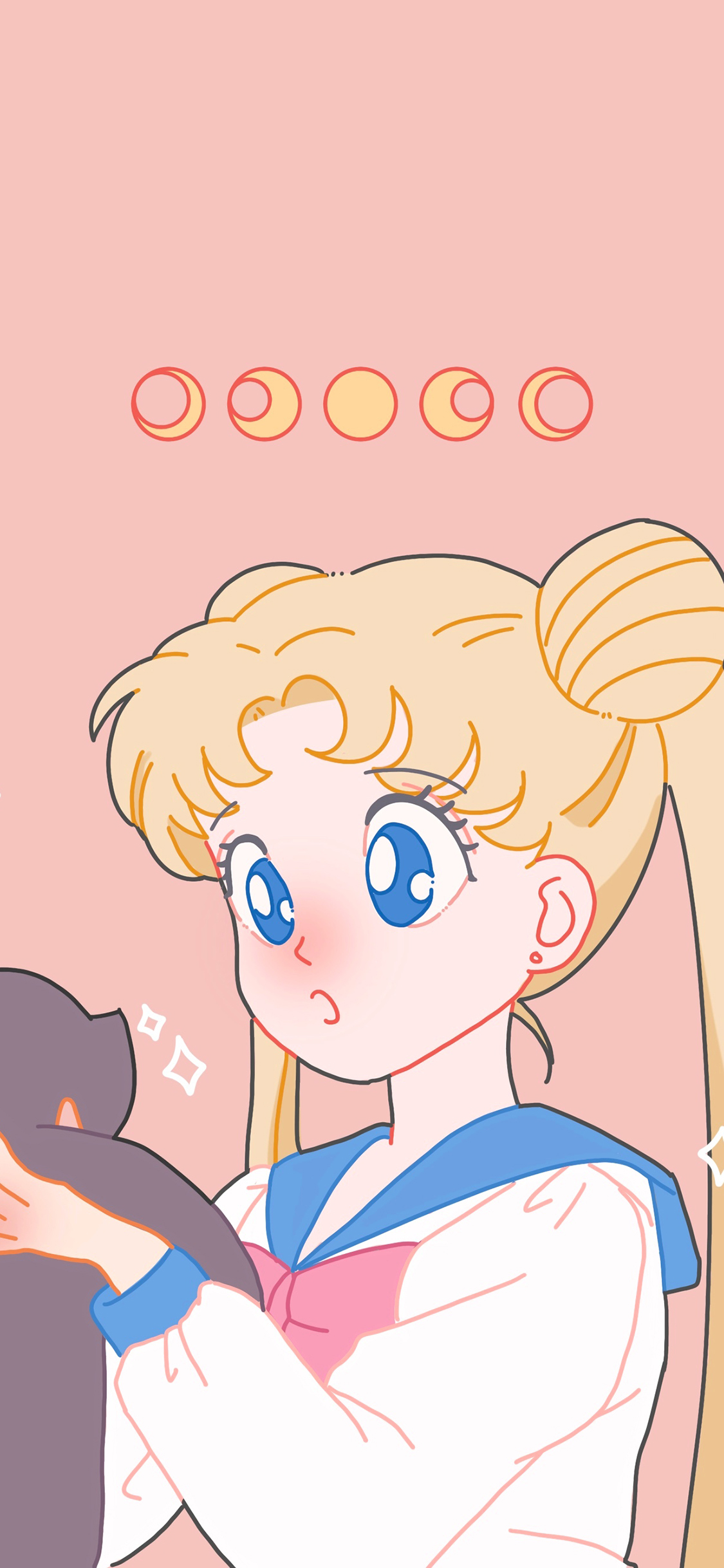 [2436×1125]美少女战士 粉色 月野兔 水冰月 动画 苹果手机动漫壁纸图片