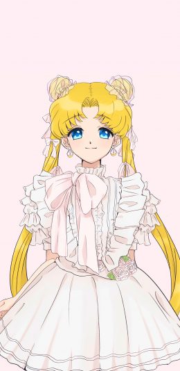 [2436x1125]美少女战士 粉色 水冰月 动画 苹果手机动漫壁纸图片